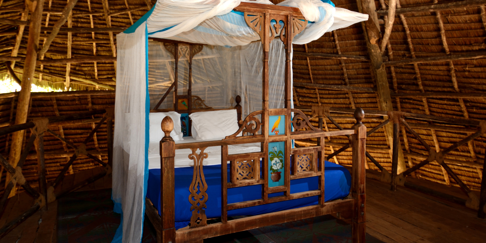 unguja lodge double bed tanzania yellow zebra safaris
