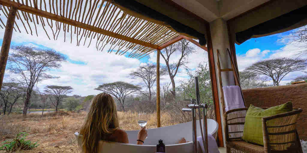 asanja ruaha bath tanzania yellow zebra safaris