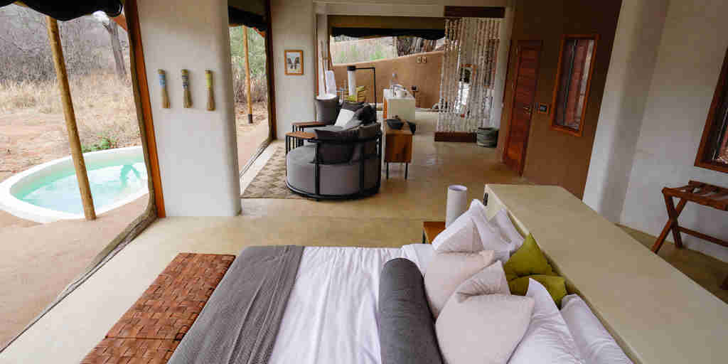 asanja ruaha double bedroom tanzania yellow zebra safaris