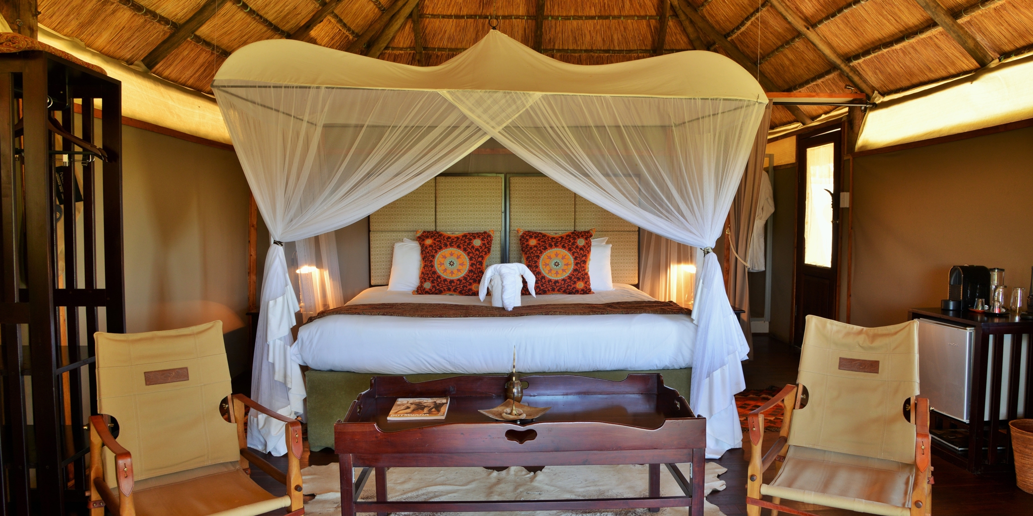khulu bush camp double bedroom zimbabwe yellow zebra safaris