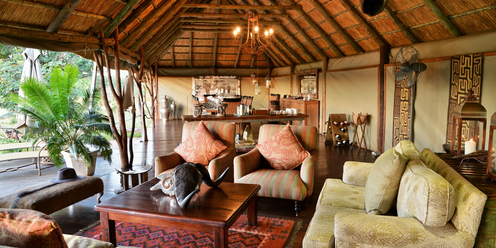 khulu bush camp main area zimbabwe yellow zebra safaris