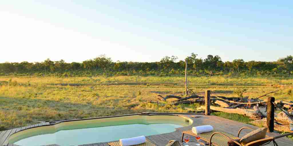 khulu bush camp pool decking zimbabwe yellow zebra safaris