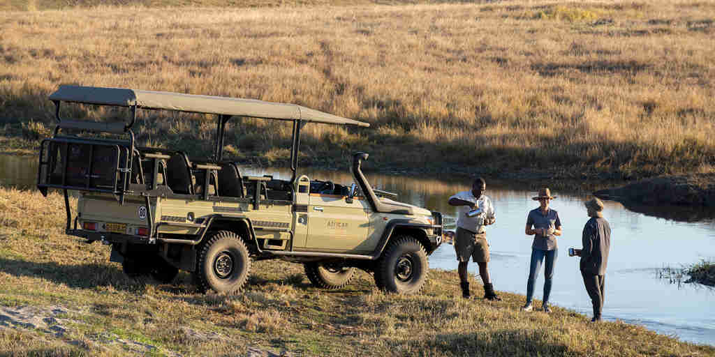 migration expeditions game drive Botswana yellow zebra safaris