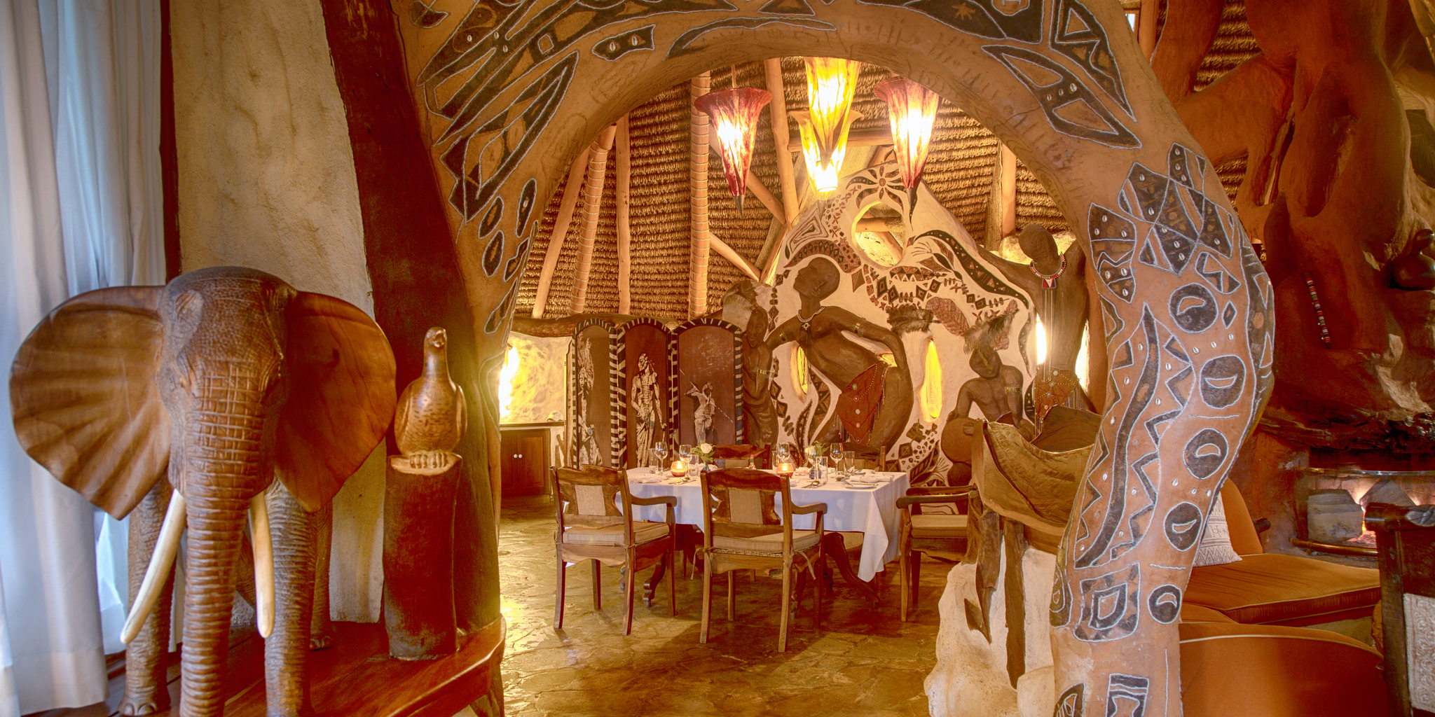 chui lodge main area kenya yellow zebra safaris