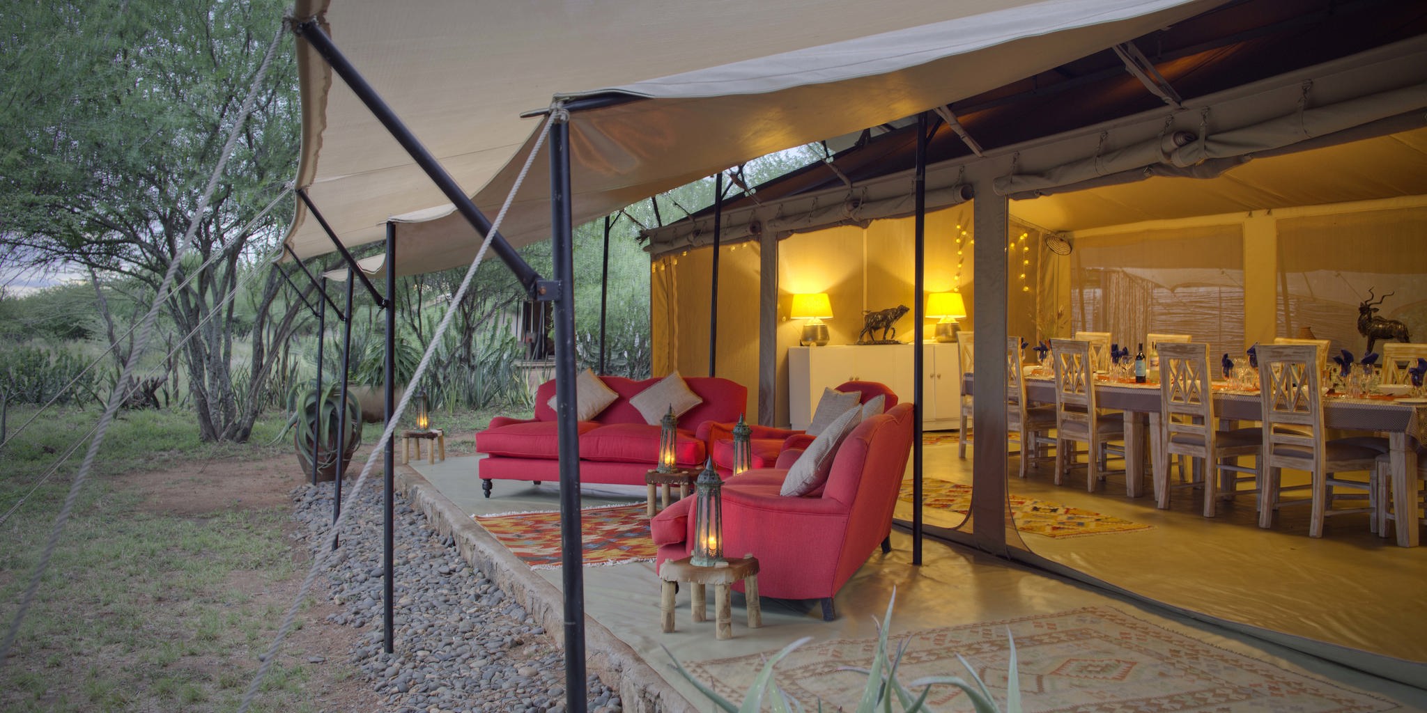 karisia walking safaris tumaren camp exterior yellow zebra safaris