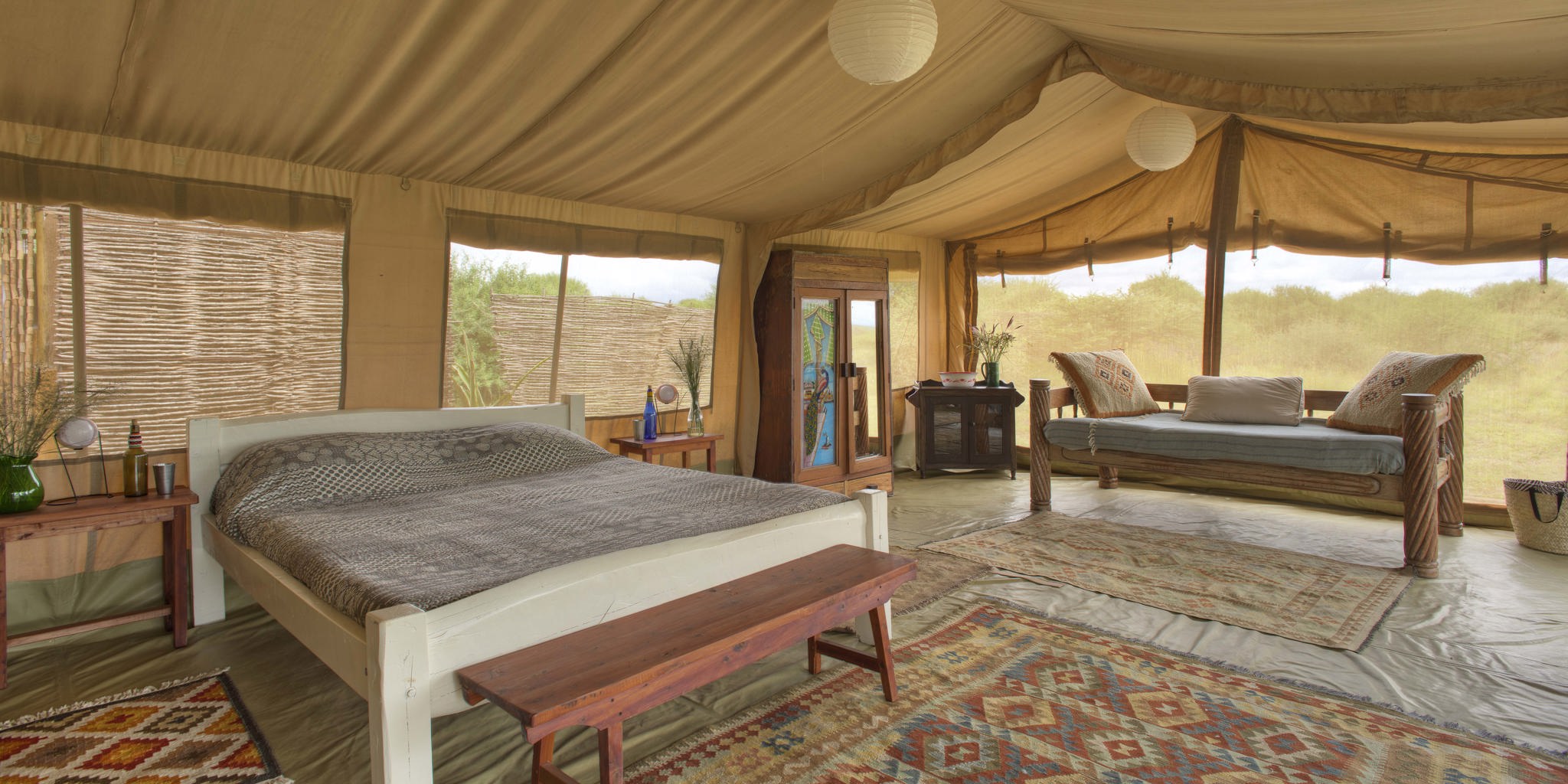 karisia walking safaris tumaren camp double bed yellow zebra safaris