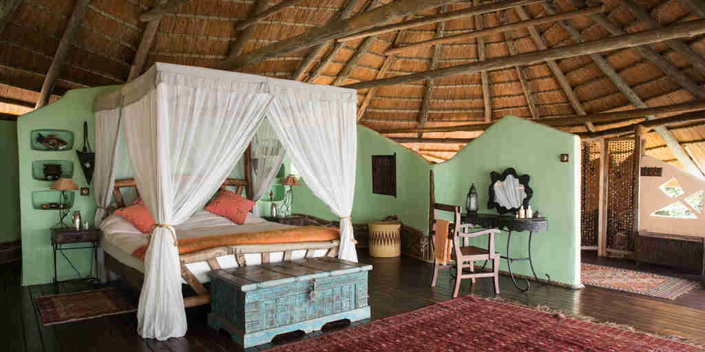 lupita island double bedroom tanzania yellow zebra safaris