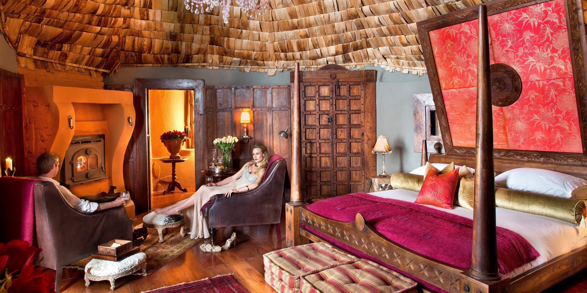 ngorongoro crater lodge double bedroom tanzania yellow zebra safaris