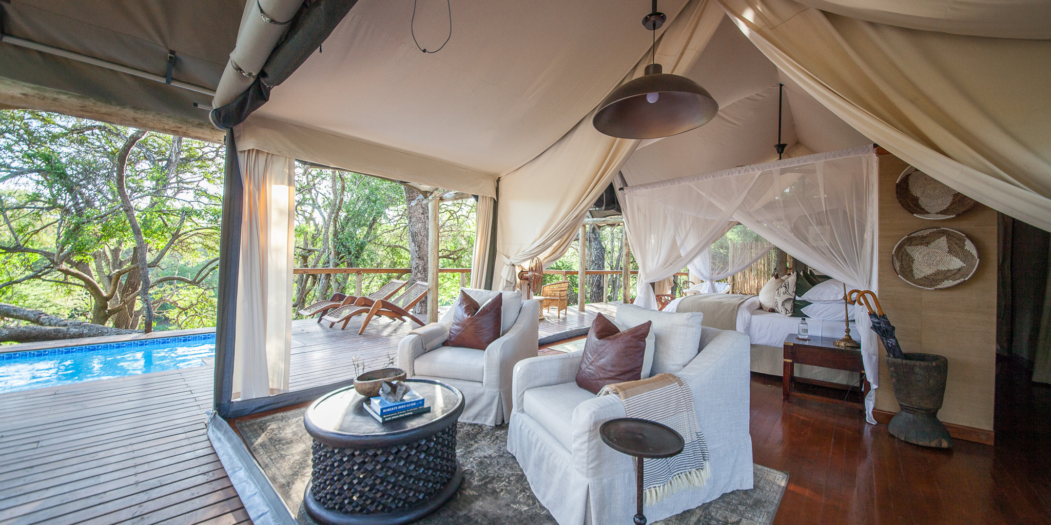 rhino sands safari camp bedroom decking south africa yellow zebra safaris