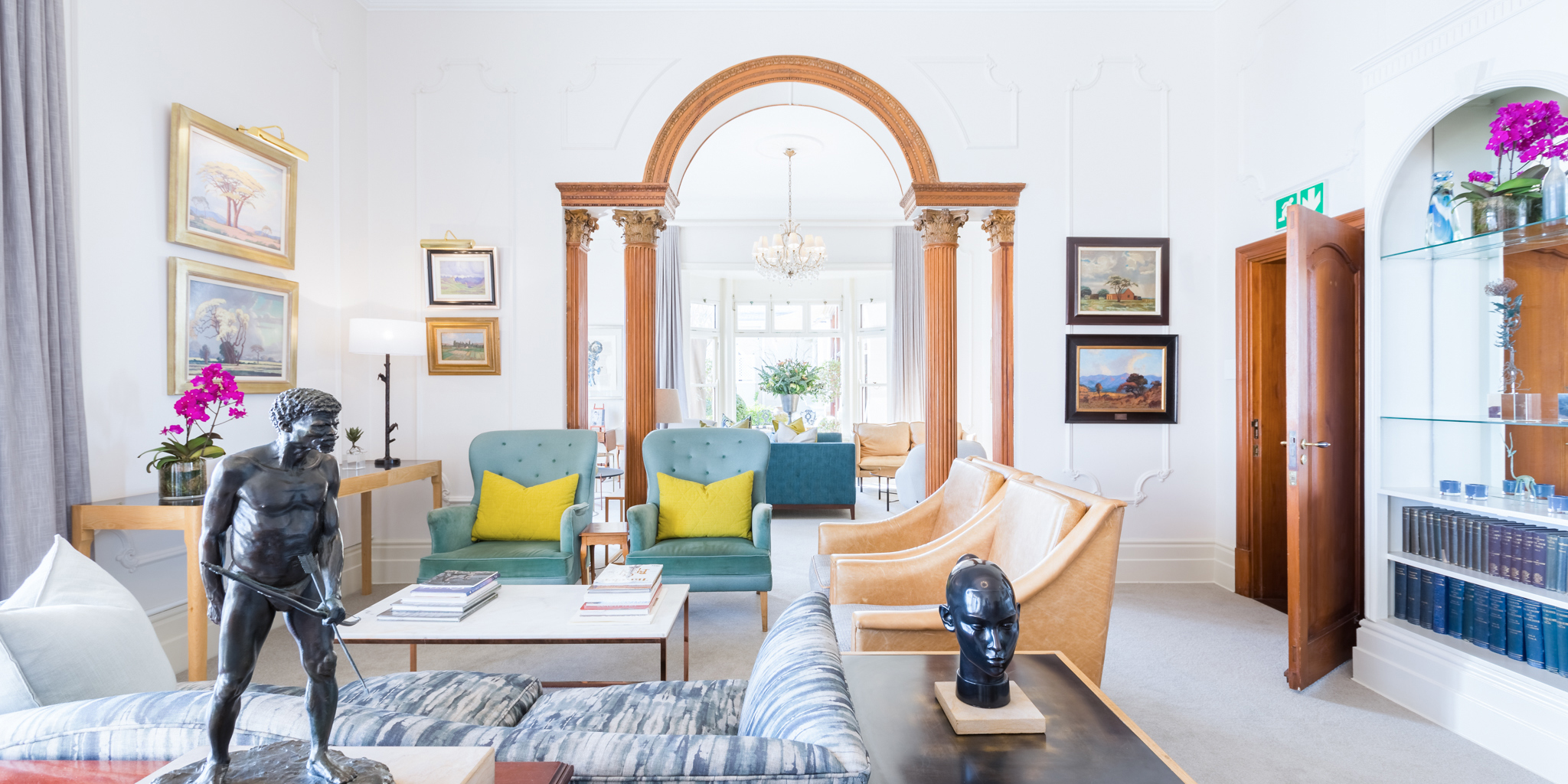 ellerman house art lounge south africa yellow zebra safaris