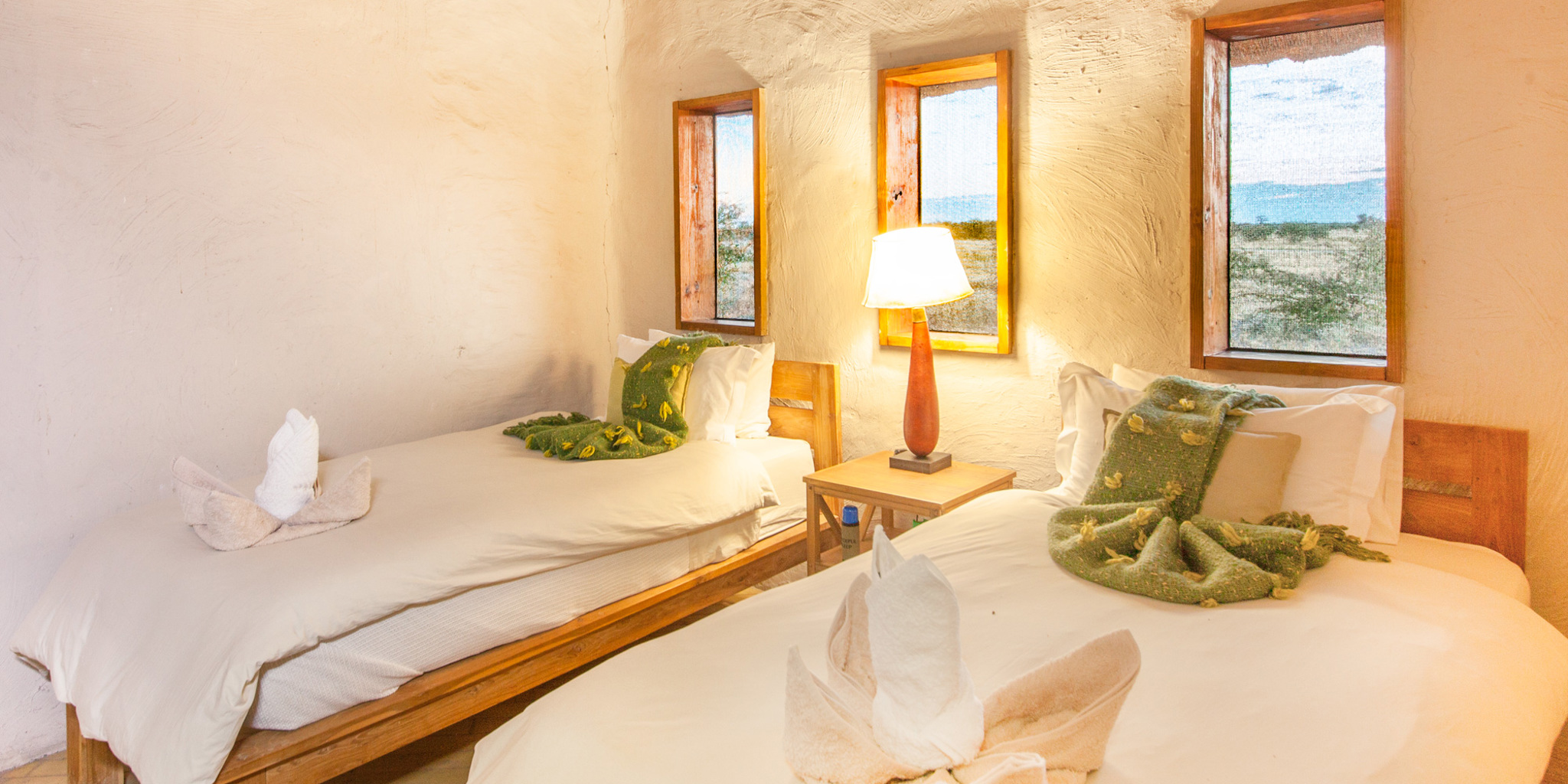 nxai pan twin room details botswana yellow zebra safaris