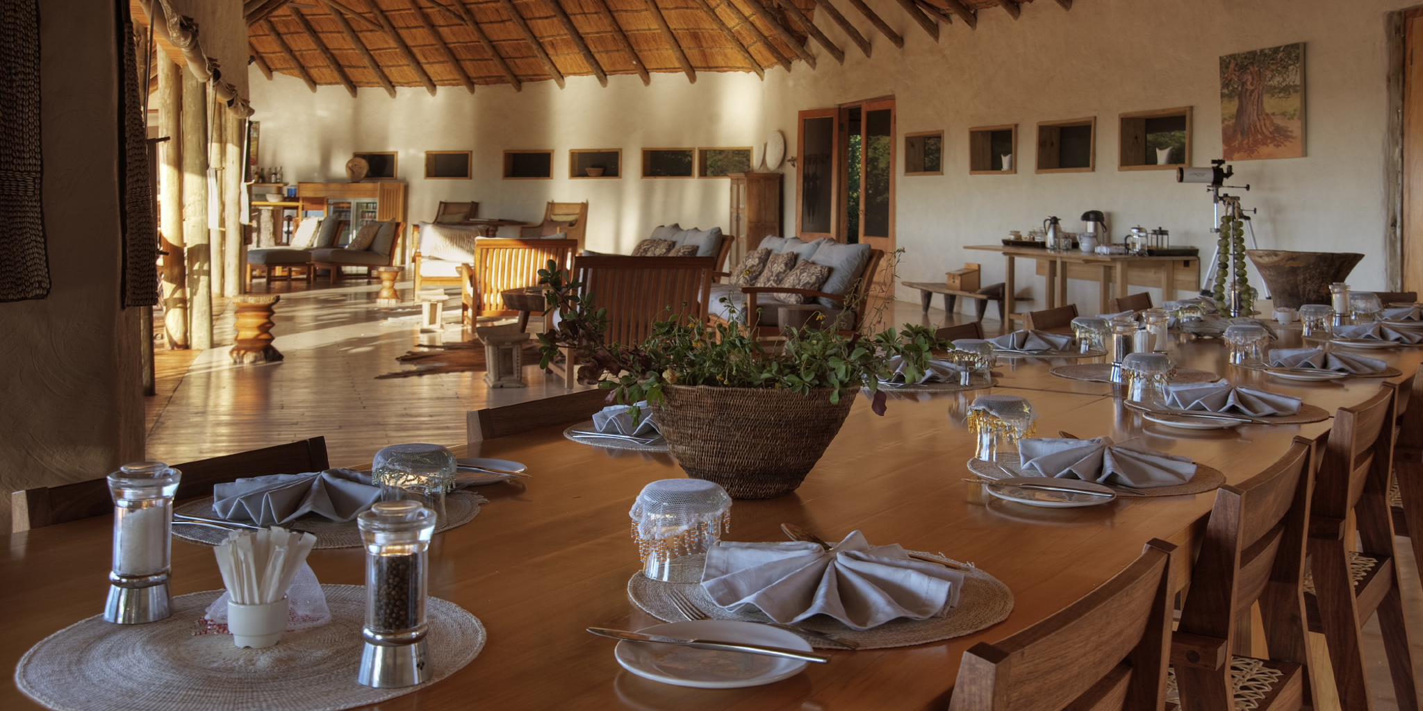 nxai pan dining botswana yellow zebra safaris