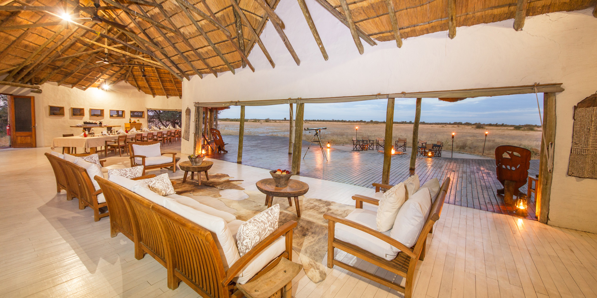 nxai pan lounge view botswana yellow zebra safaris