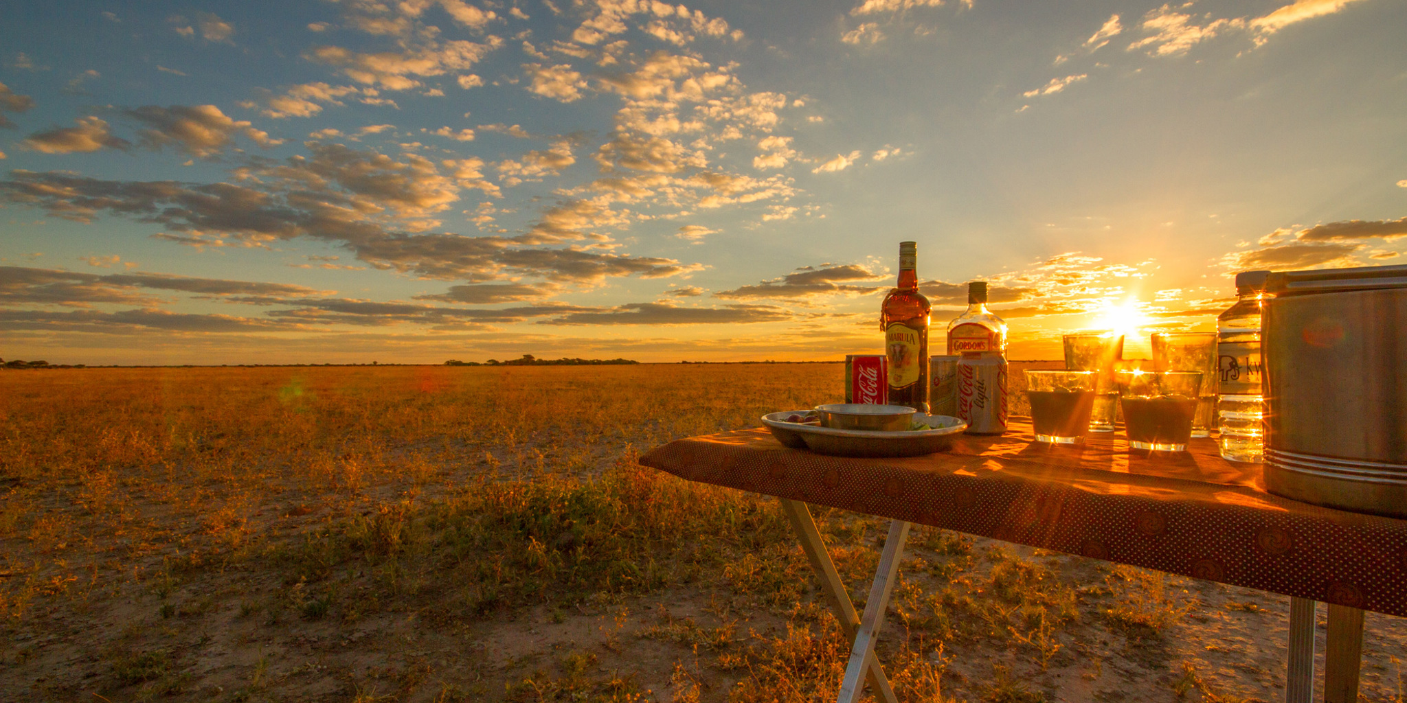 nxai pan sundowners botswana yellow zebra safaris