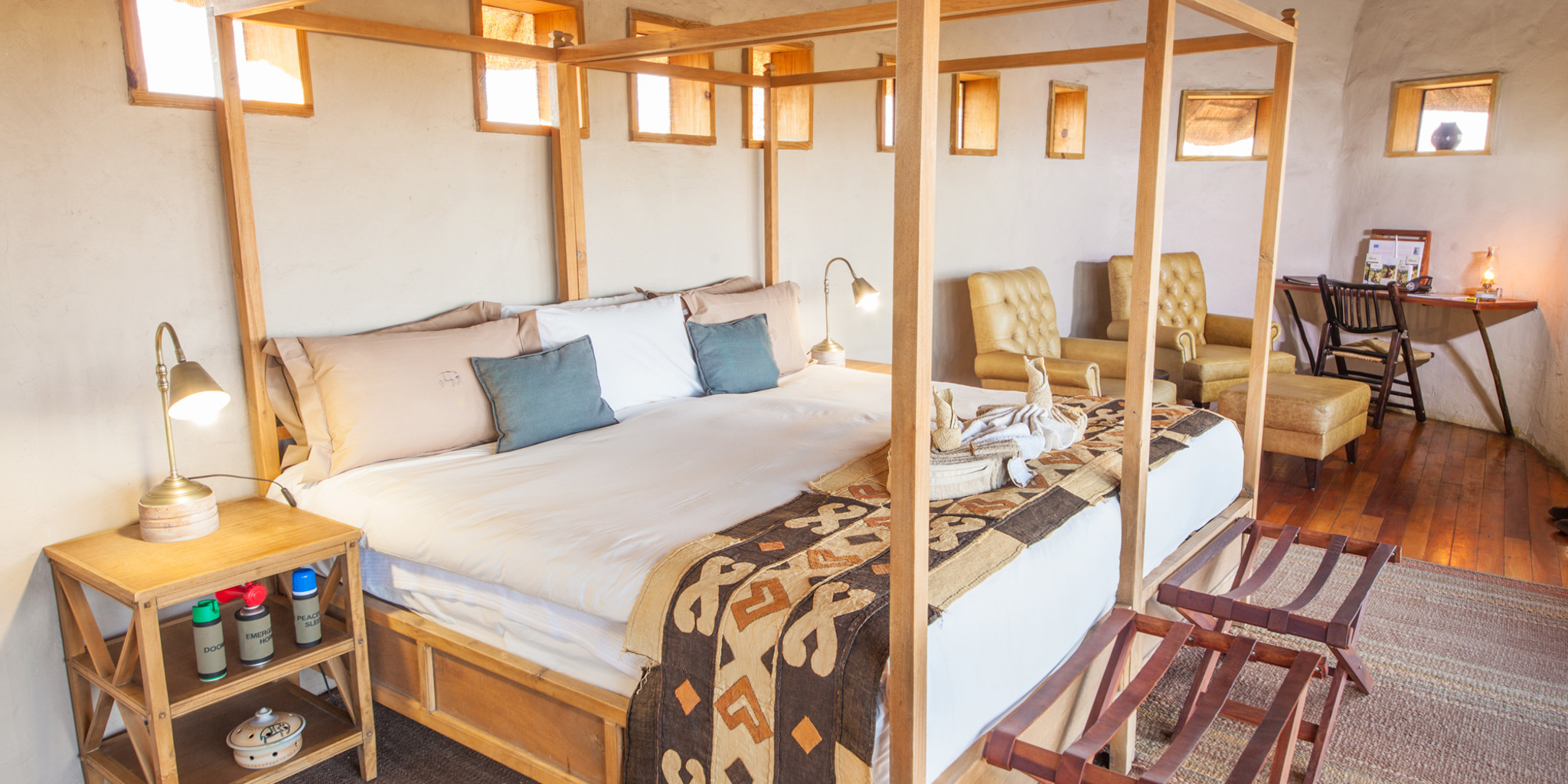 tau pan double room botswana yellow zebra safaris