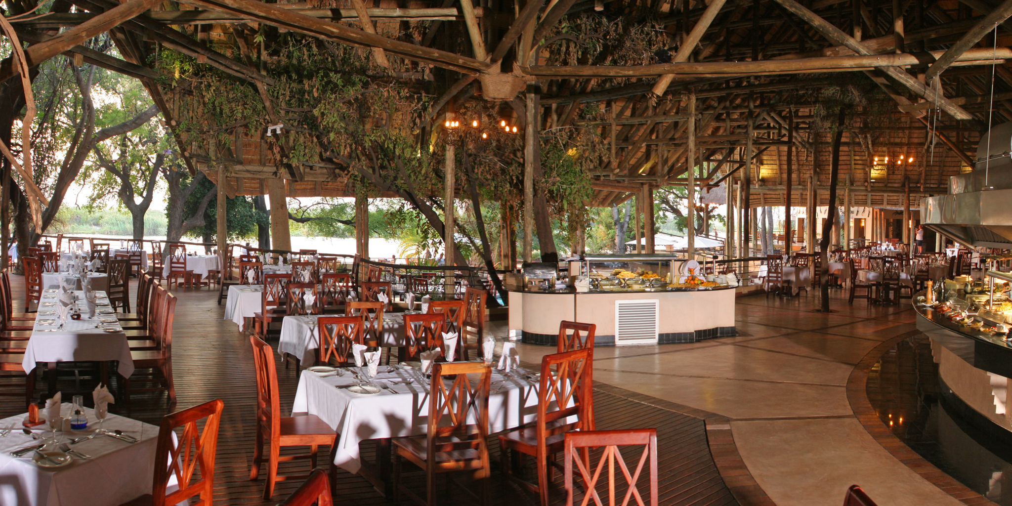 chobe safari lodge dining botswana yellow zebra safaris