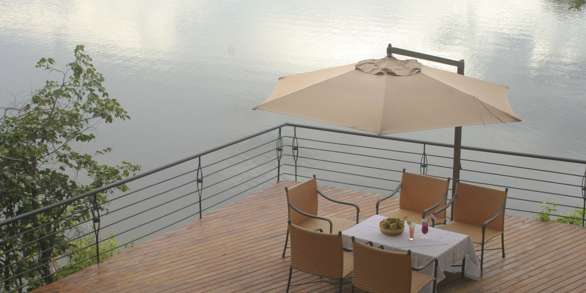 chobe safari lodge balcony dining botswana yellow zebra safaris