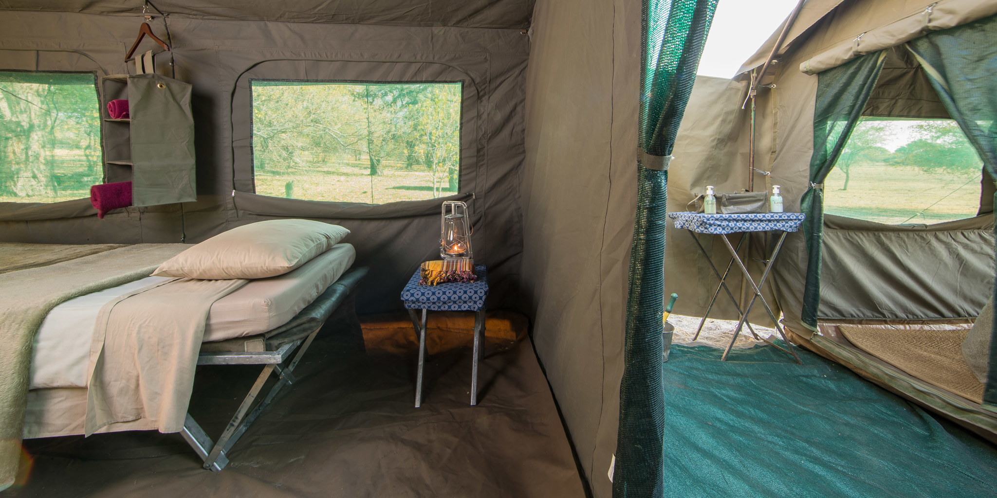 letaka safaris tent split botswana yellow zebra safaris
