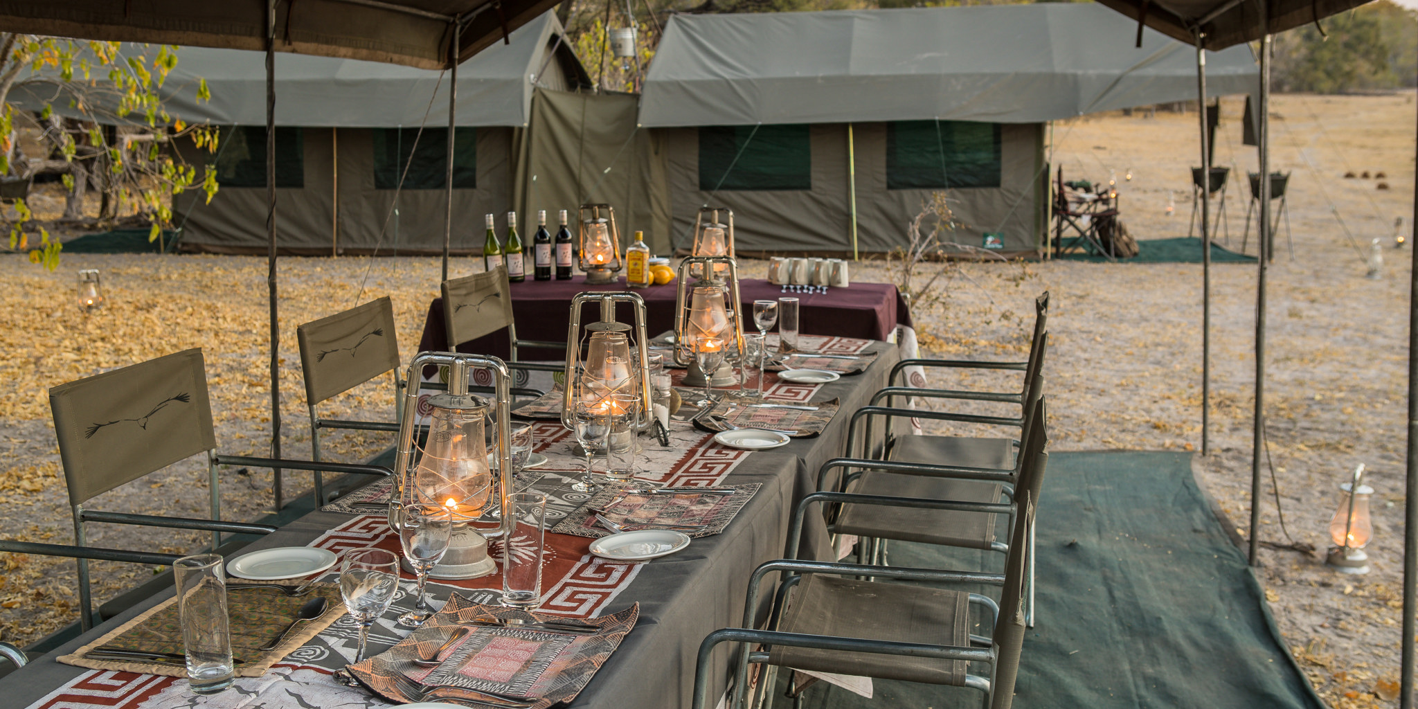 letaka safaris dining botswana yellow zebra safaris
