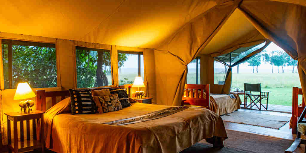 governors camp double room kenya yellow zebra safaris