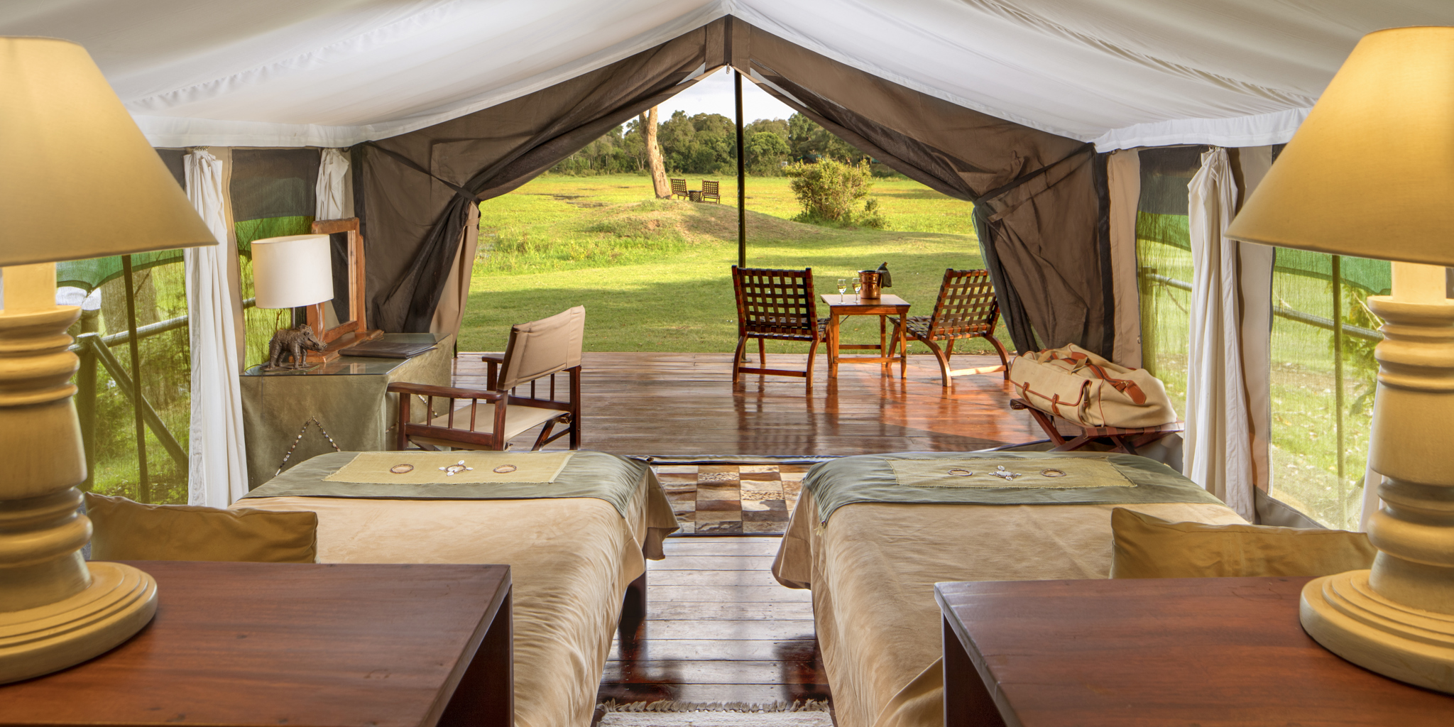 little governorstwin room view kenya yellow zebra safaris