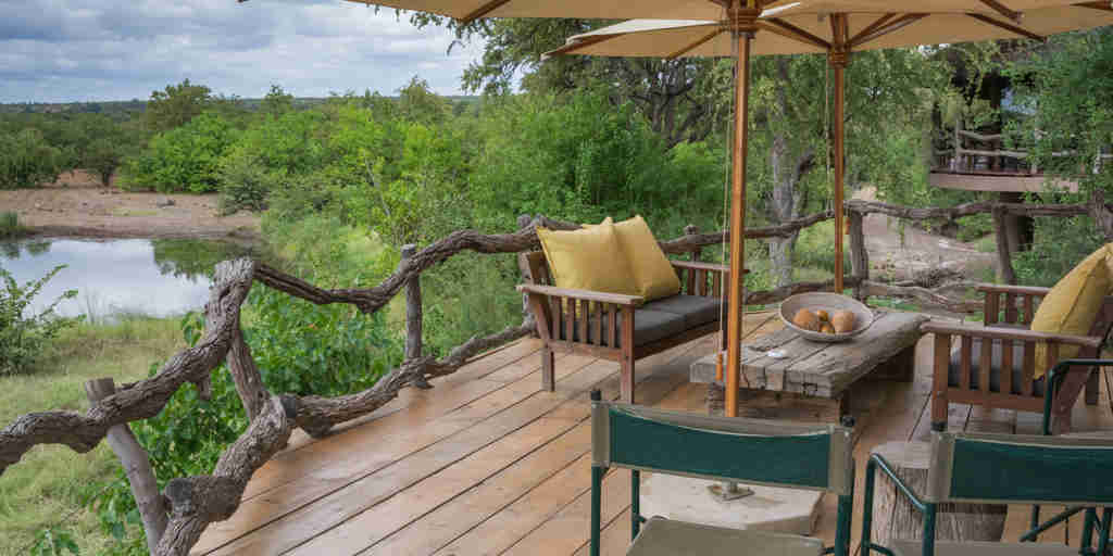 mashatu lodge bar deck botswana yellow zebra safaris