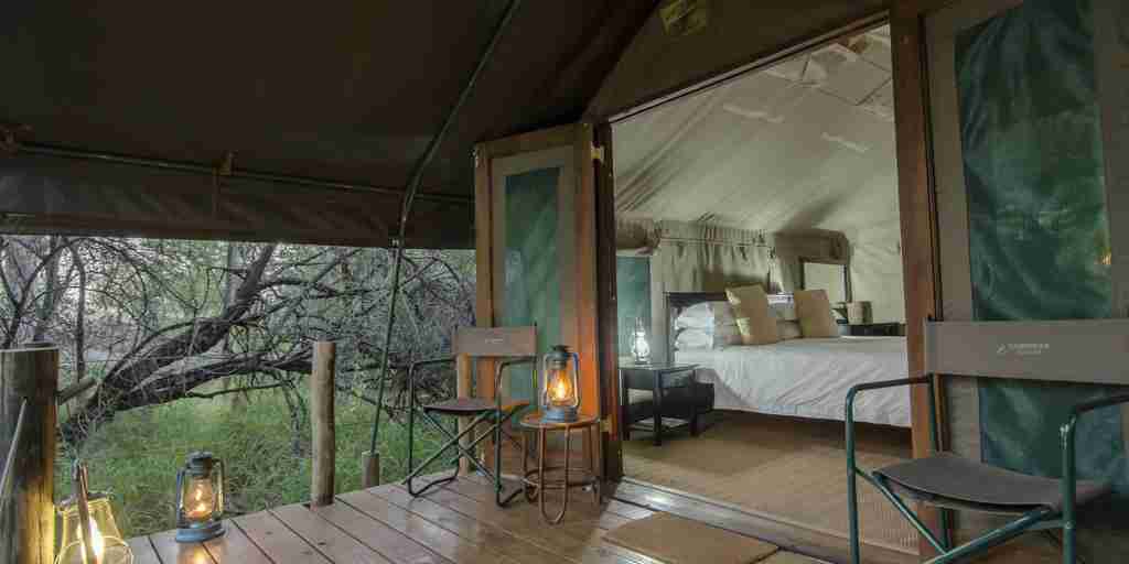 mashatu tent camp room decking botswana yellow zebra safaris