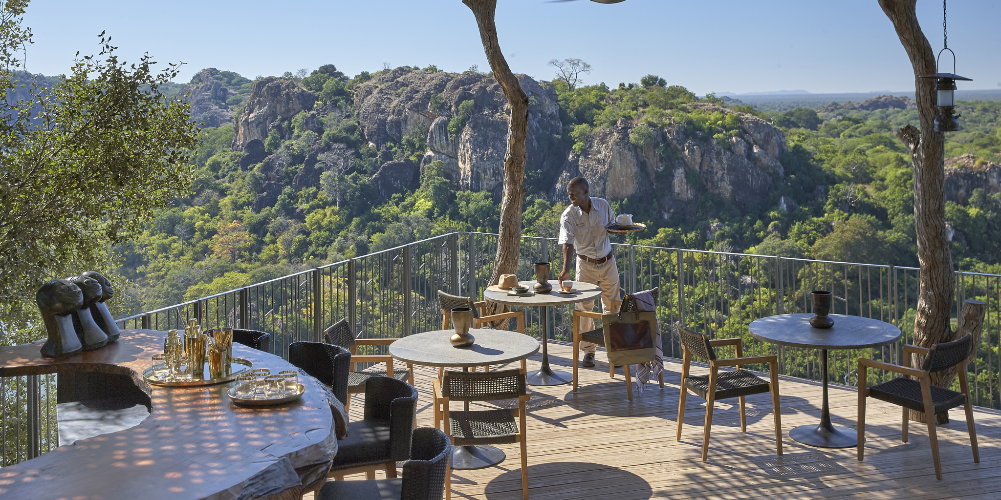 singita pamushana exterior dining zimbabwe yellow zebra safaris