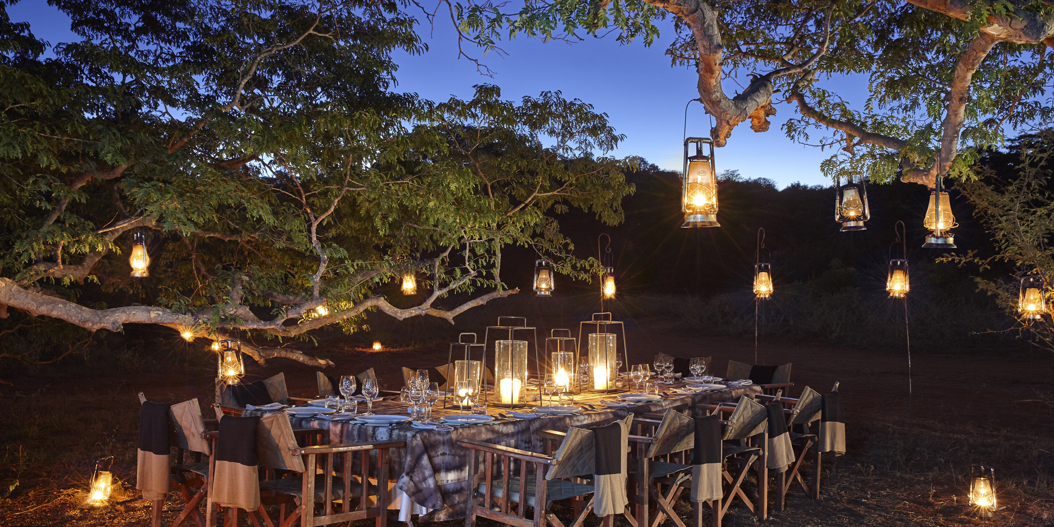singita pamushana night dining zimbabwe yellow zebra safaris