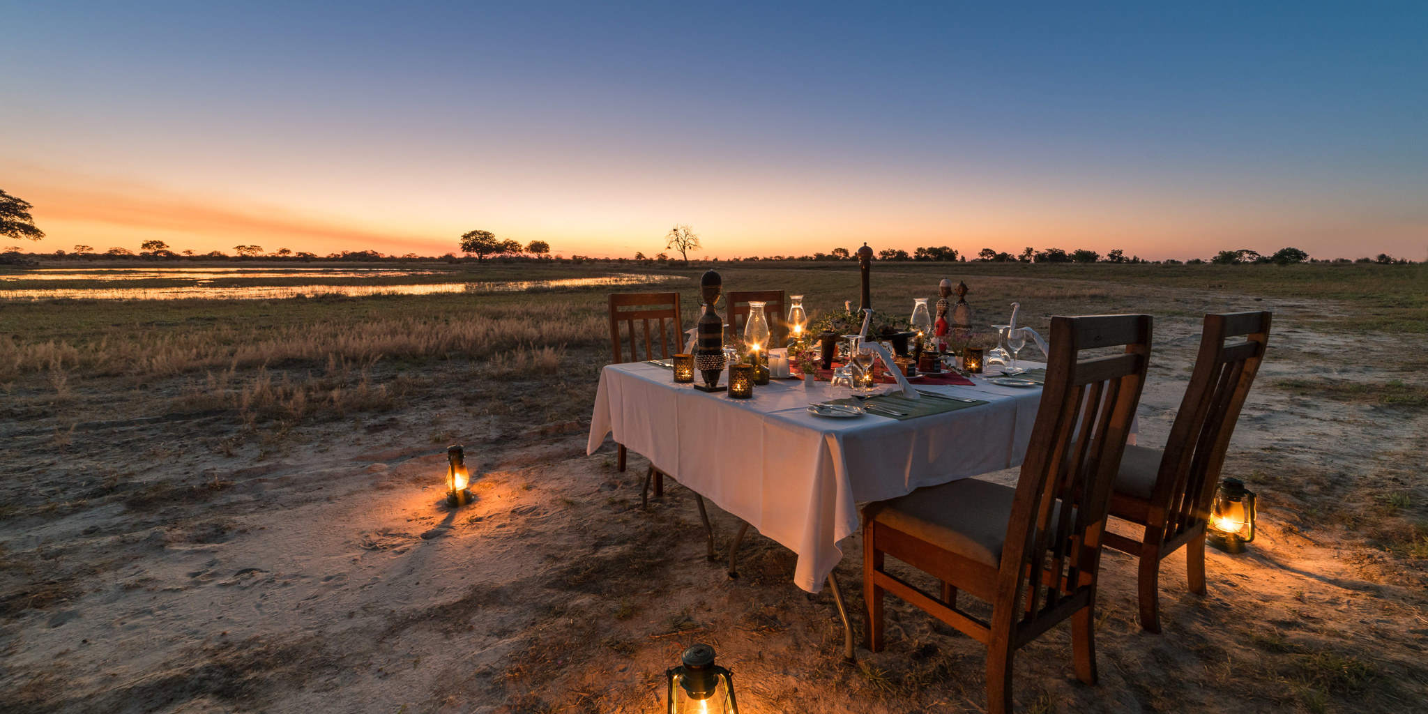 camp hwange bush dining zimbabwe yellow zebra safaris