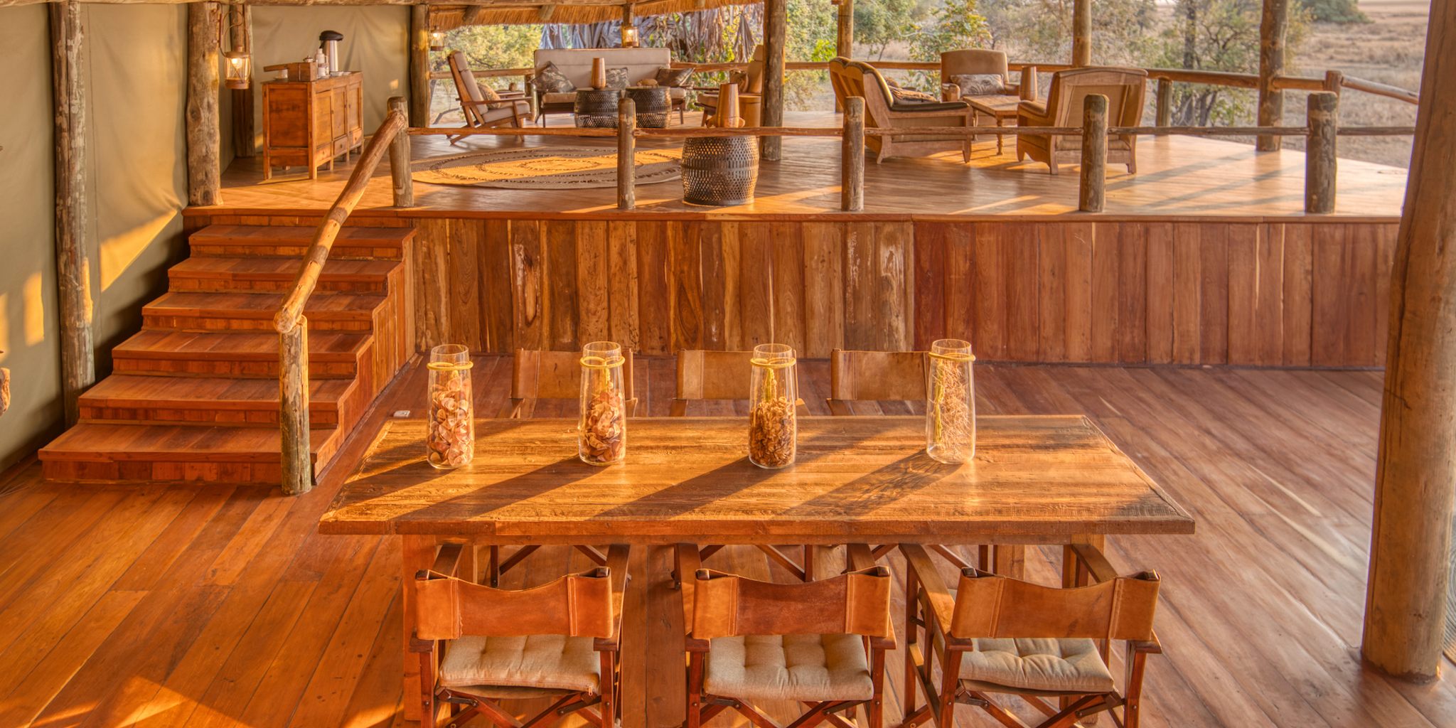 mbali mbali katavi indoor dining tanzania yellow zebra safaris