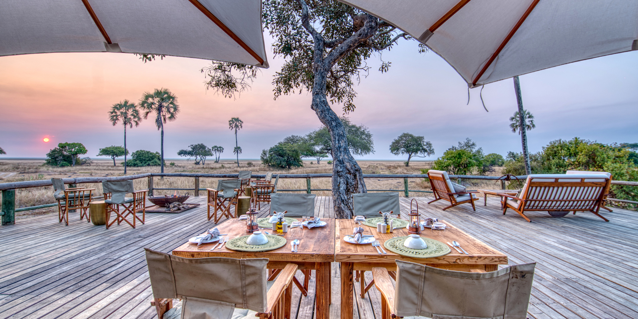 mbali mbali katavi outside dining tanzania yellow zebra safaris
