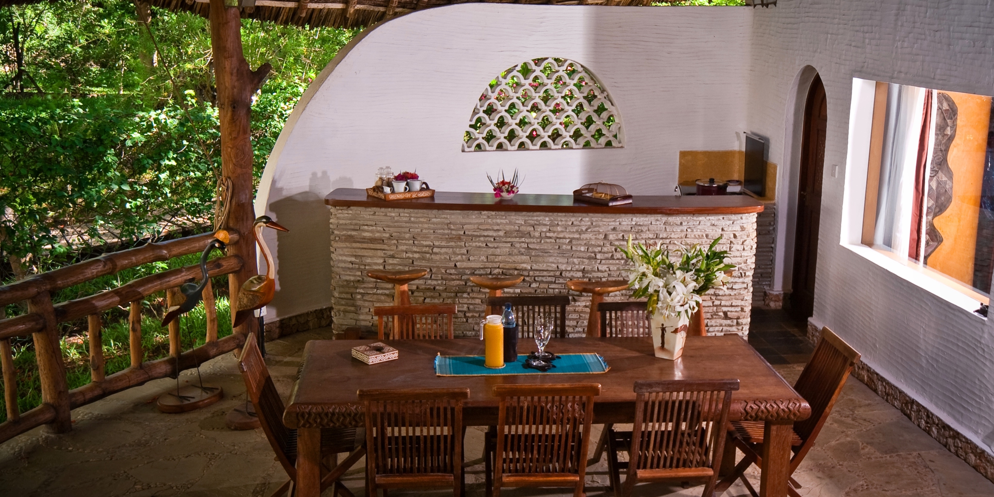 waterlovers villa dining kenya yellow zebra safaris