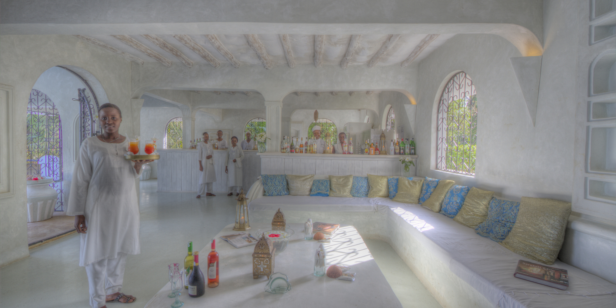 msambweni beach house lounge area yellow zebra safaris