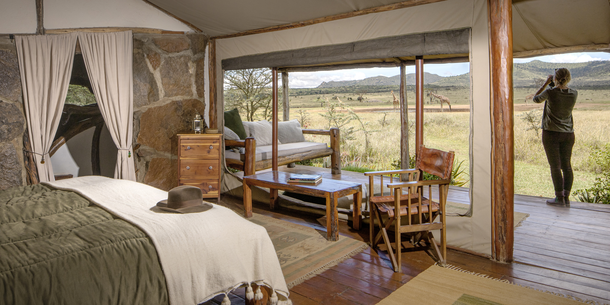 enasoit double bedroom kenya yellow zebra safaris