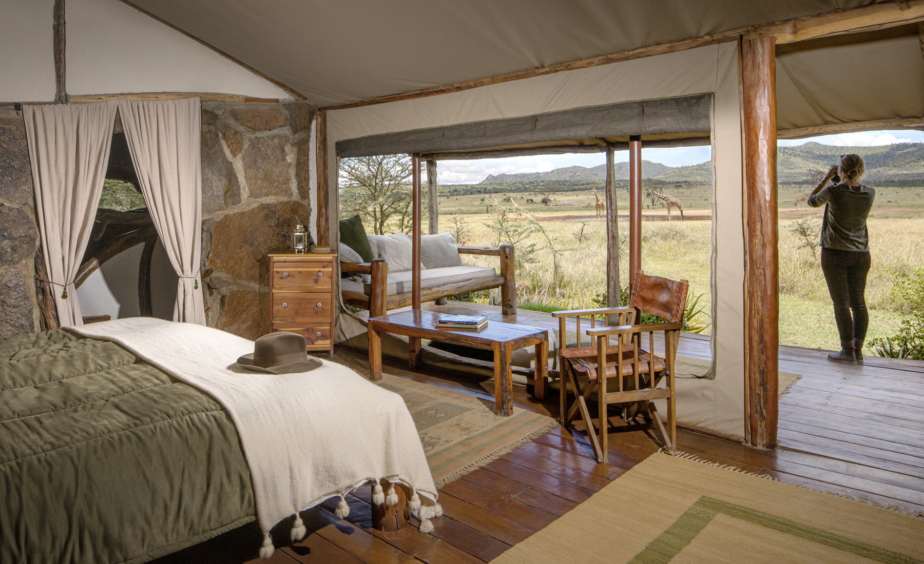 enasoit double bedroom kenya yellow zebra safaris