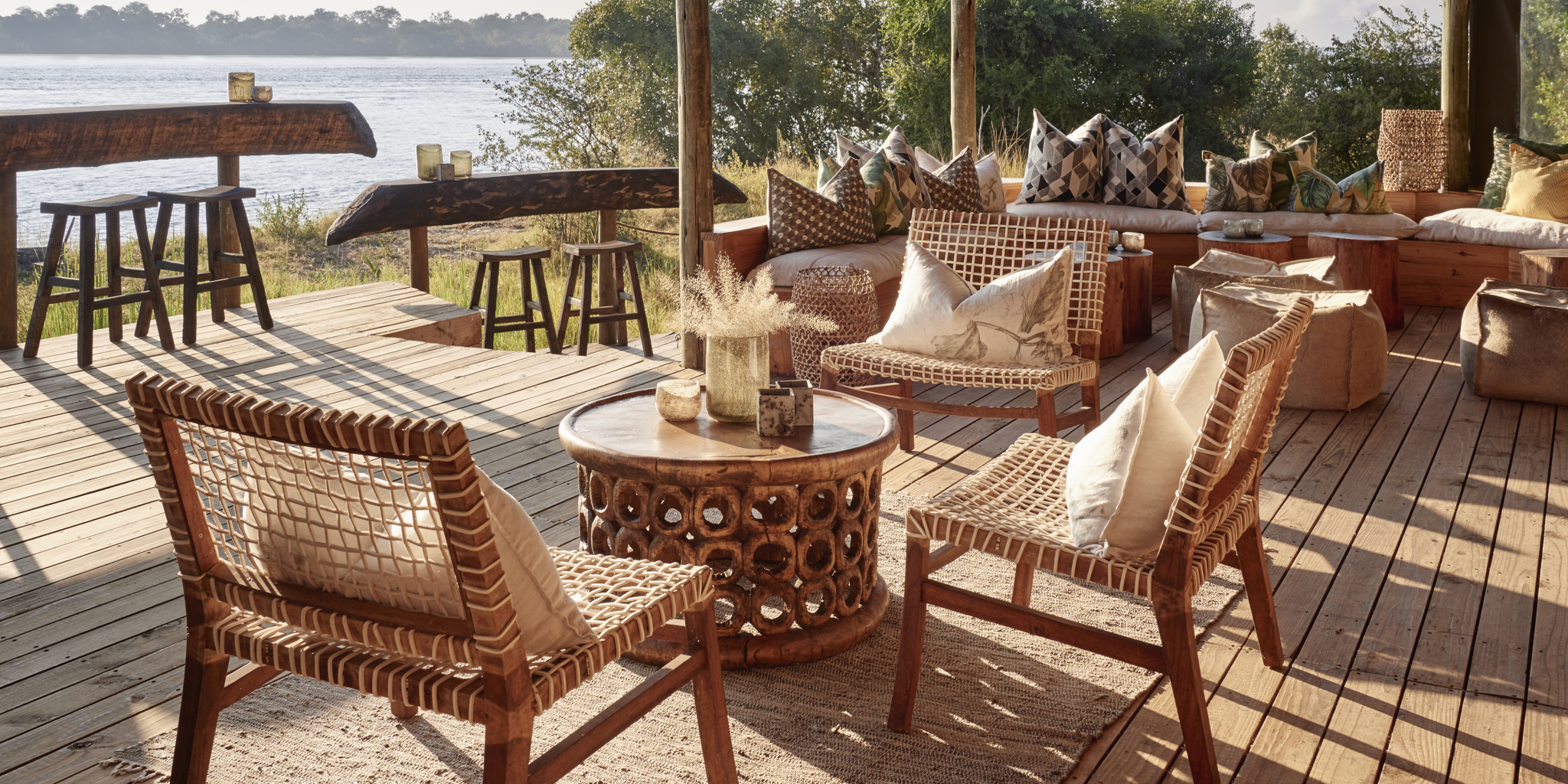 victoria falls river lodge bar area zimbabwe yellow zebra safaris