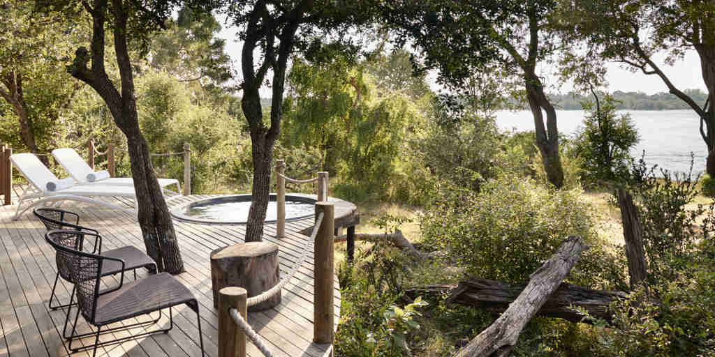 victoria falls river lodge private deck zimbabwe yellow zebra safaris