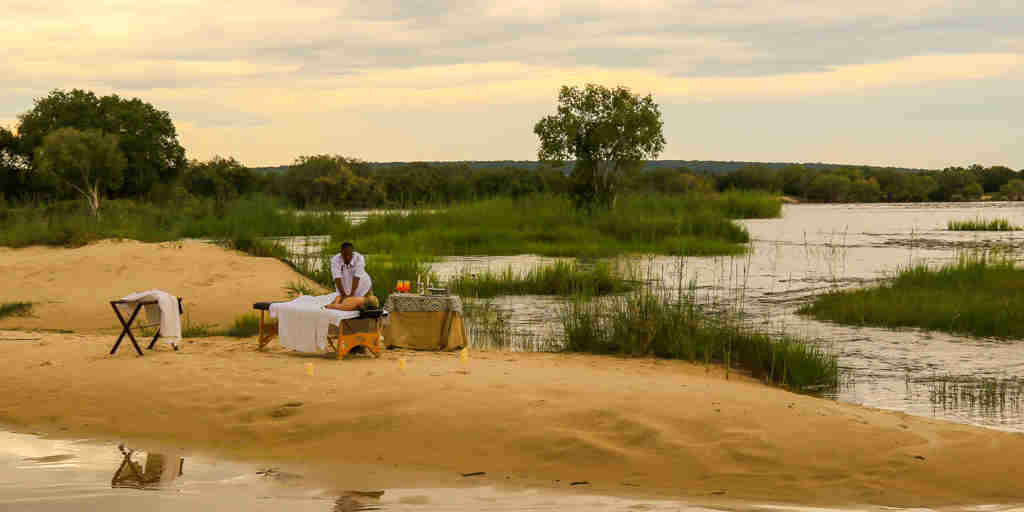 zambezi sands river camp pop up spa zimbabwe yellow zebra safaris