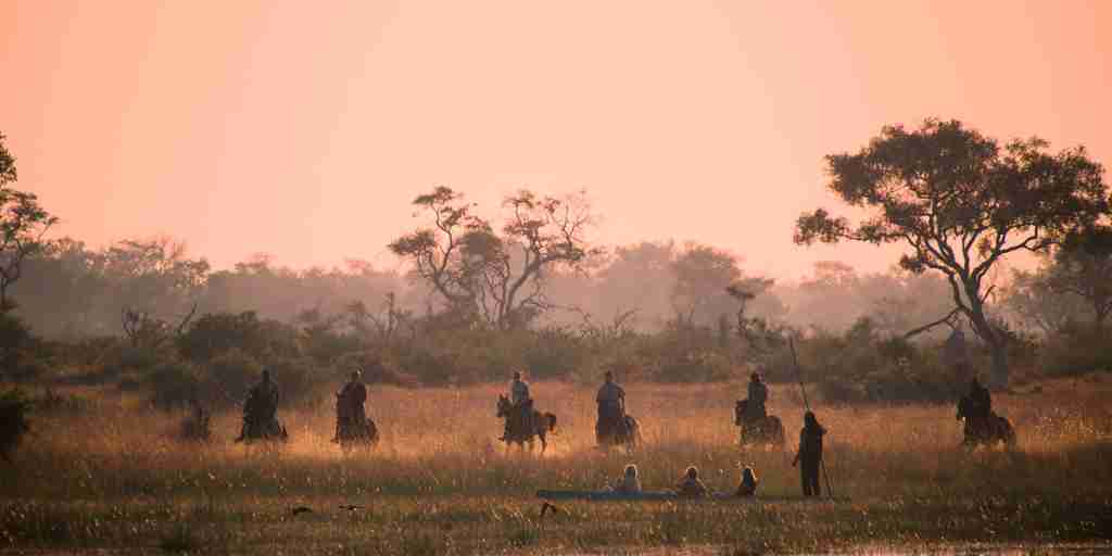 okavango horse safaris sundowners botswana yellow zebra safaris