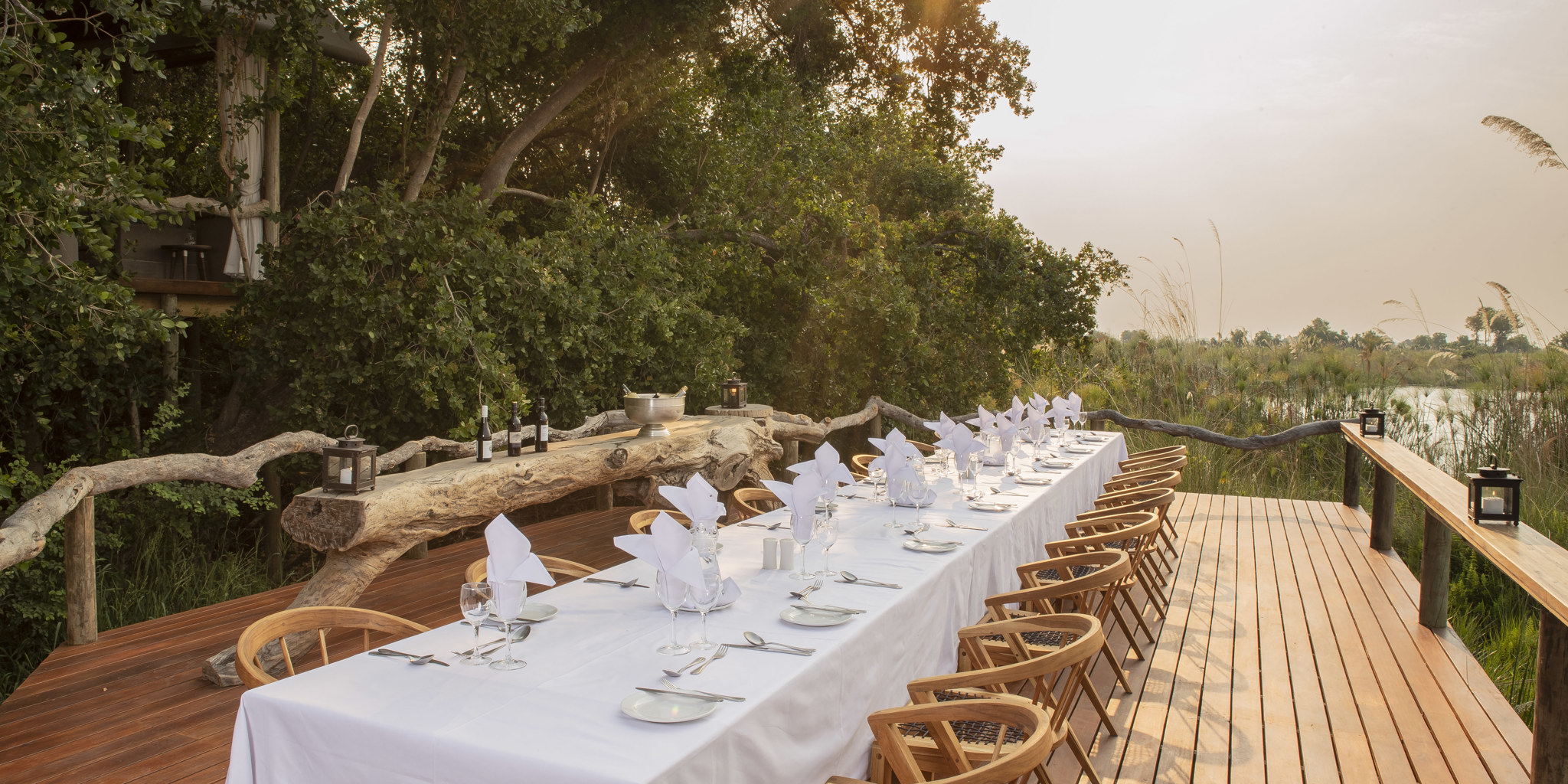 Main dining Shinde Okavango Delta Botswana Yellow Zebra Safaris