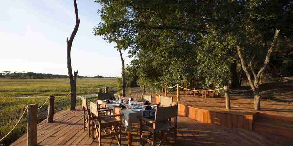 dining area musekese zambia yellow zebra safaris