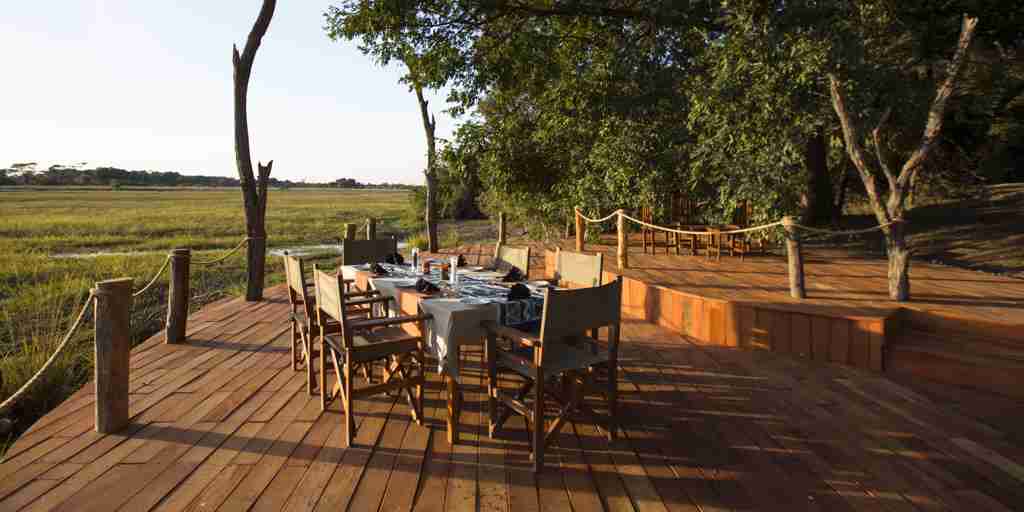dining area musekese zambia yellow zebra safaris