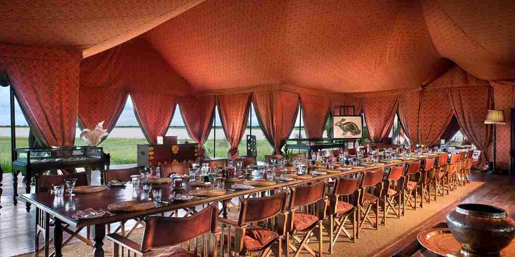 Dining room at Jacks Camp, Botswana