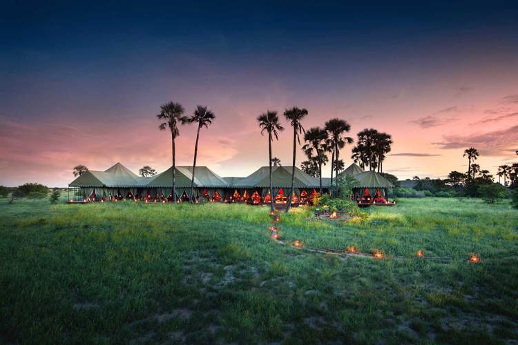 Mess tent at Jacks Camp, Botswana