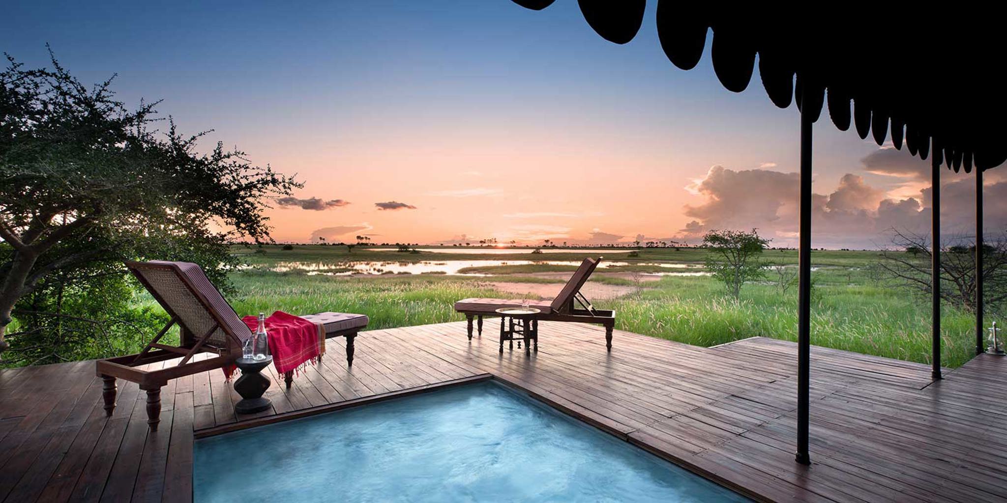 Swimming pool at Jacks Camp, Botswana