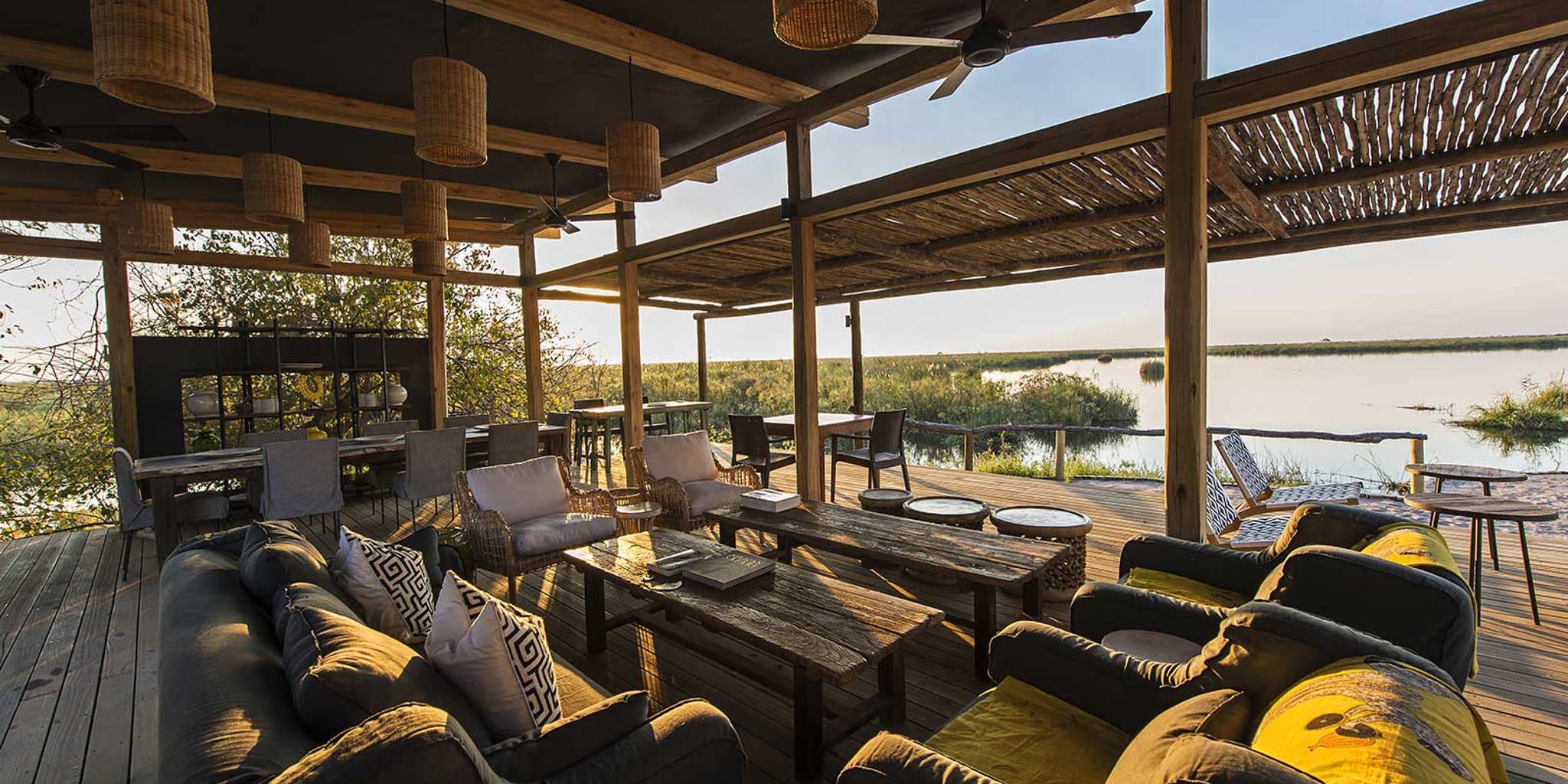 Lounge at Linyanti Tented Camp, Botswana