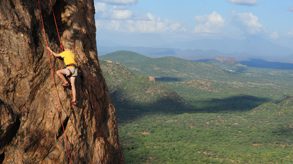 Rock climbing adventure with Karisia Walking Safaris