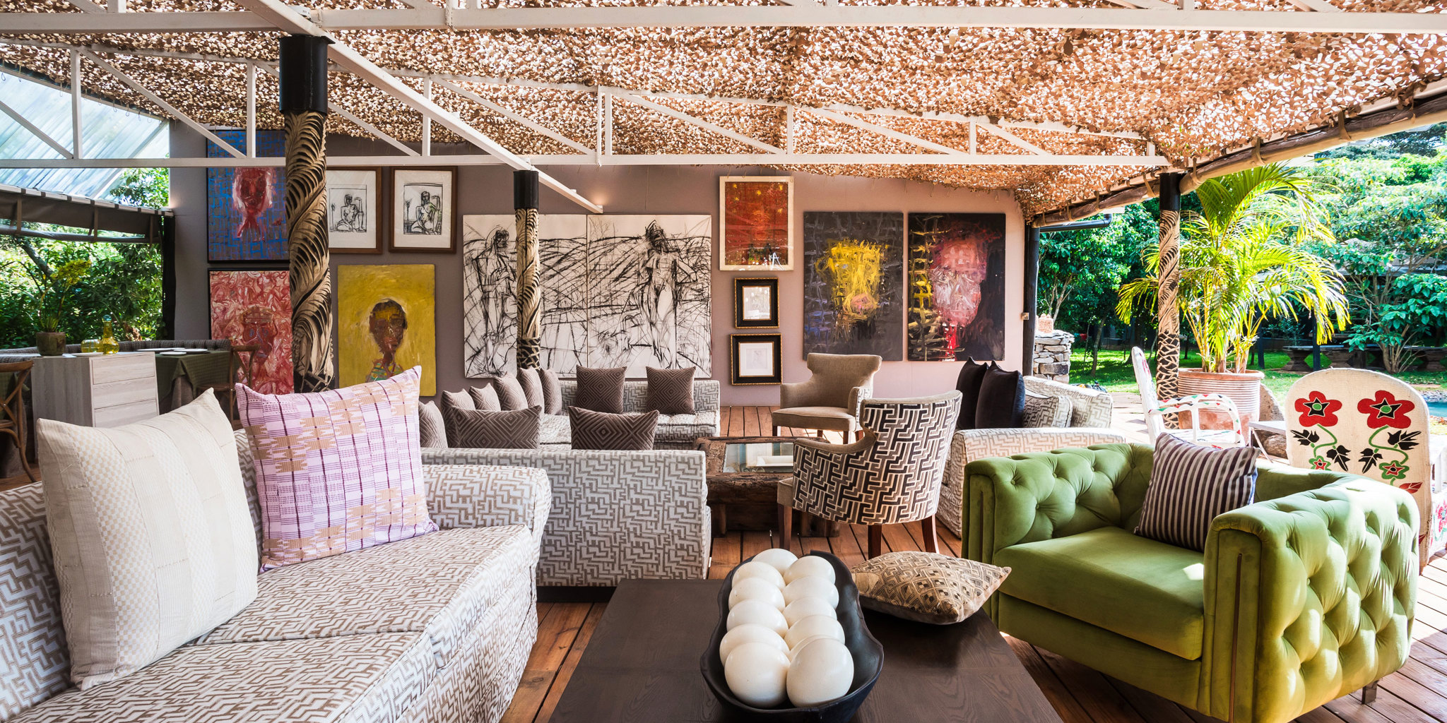 Lounge area, The Deck Restaurant at Eden Nairobi