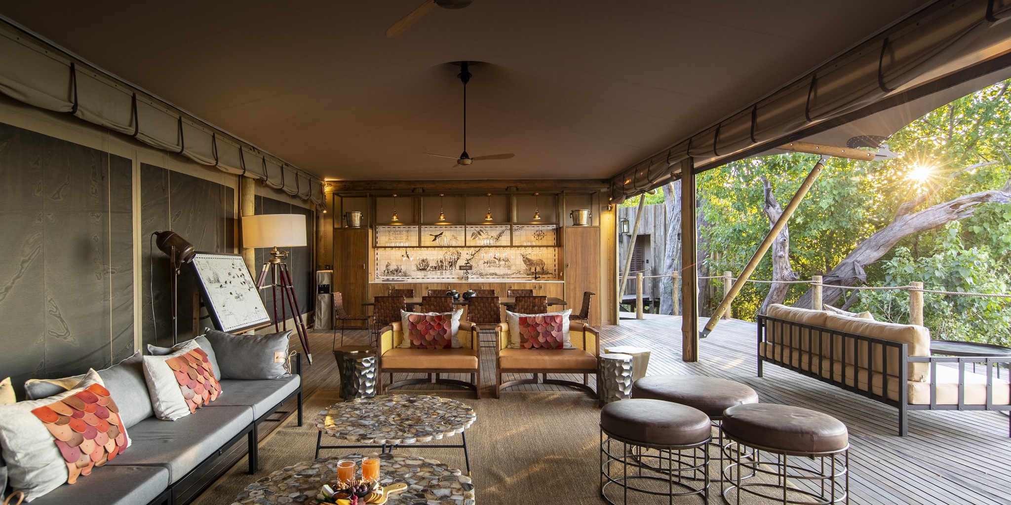Main area at Little DumaTau, Botswana